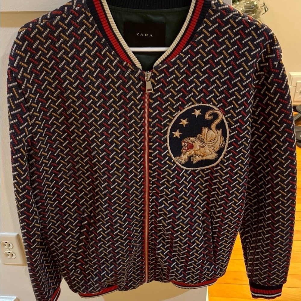 Zara jacquard style light jacket